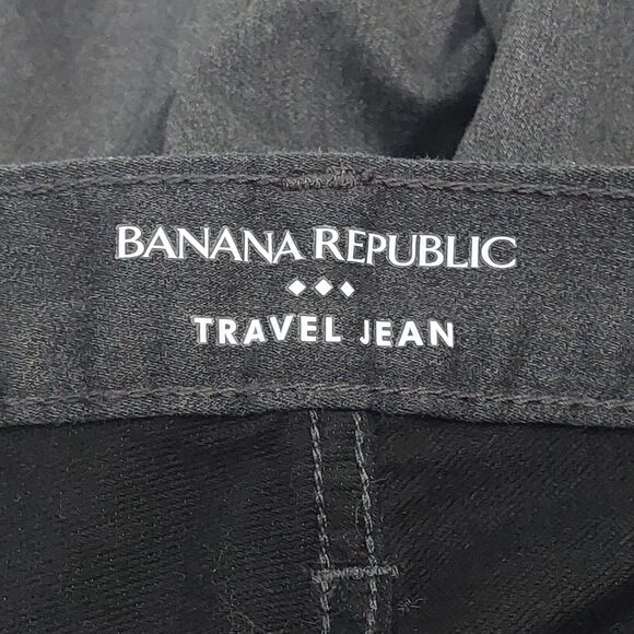 Banana Republic Mens 34x32 Travel Jean Slim Fit Pants Charcoal Heather Stretch - Picture 4 of 11